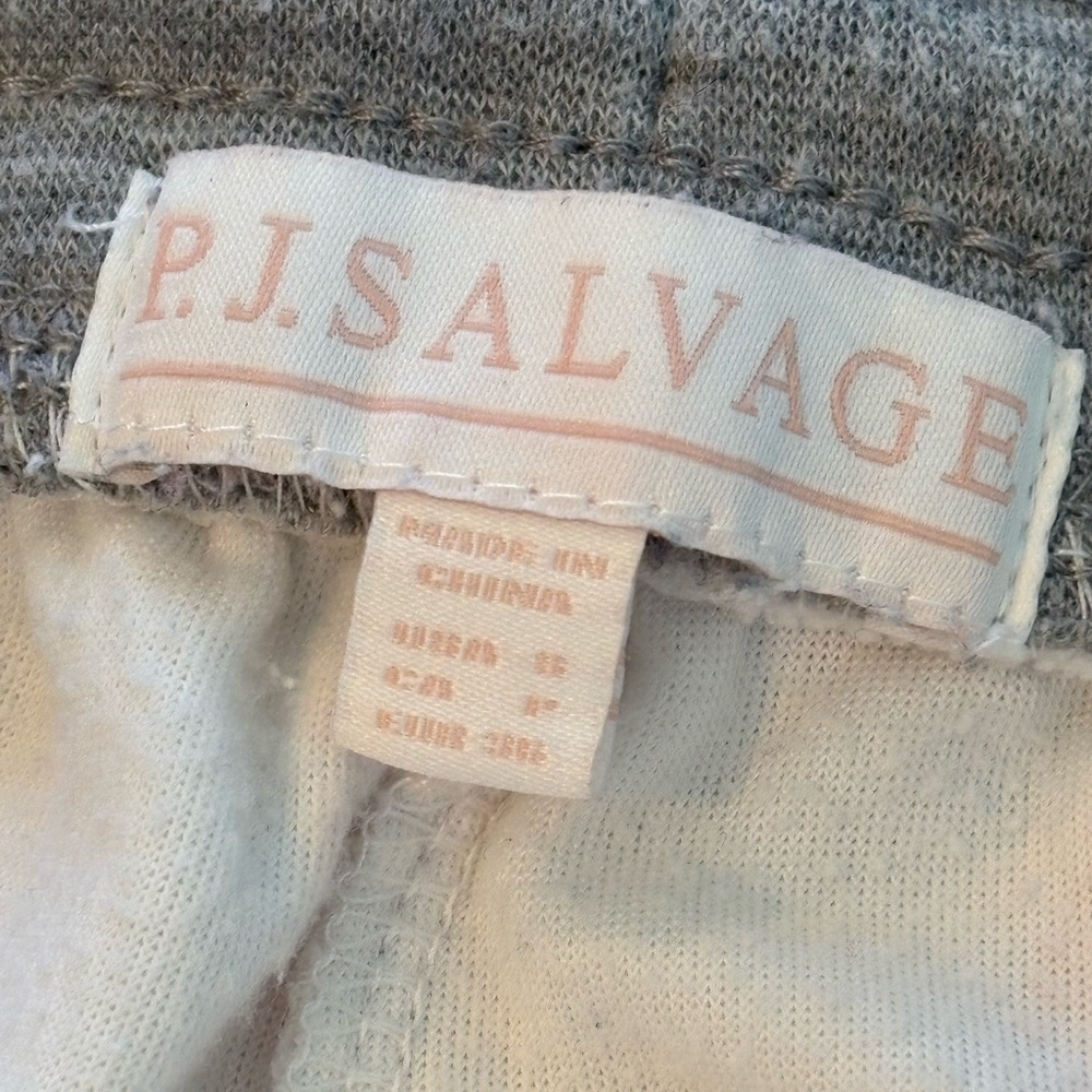PJ Salvage Live Gratefully Heart Print Jogger Pajama Pants Pink White S - Picture 4 of 8